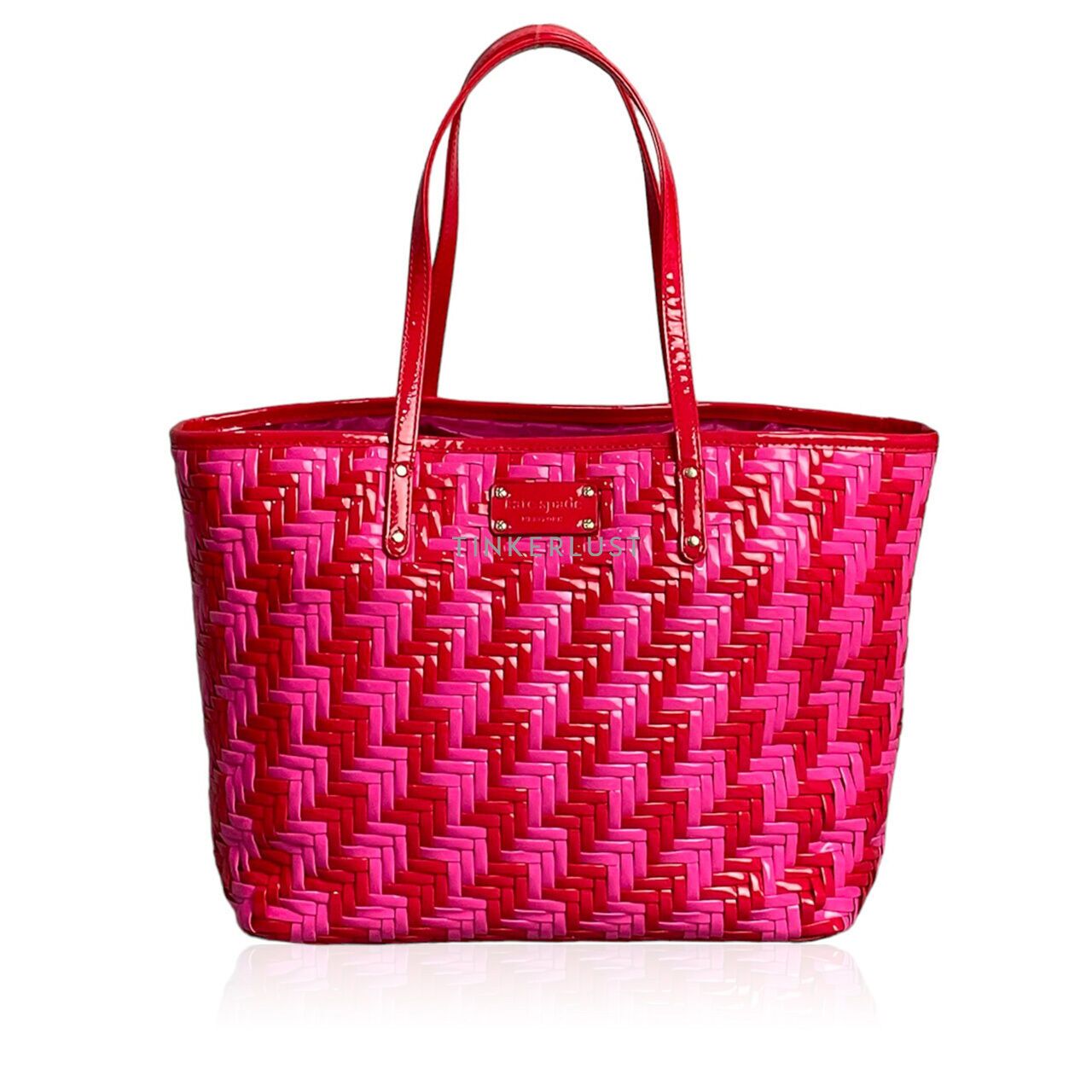 Kate spade woven discount tote